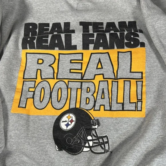 Vintage Pittsburgh Steelers Sweatshirt Mens Large Gray Starter Made USA NFL - Picture 8 of 11